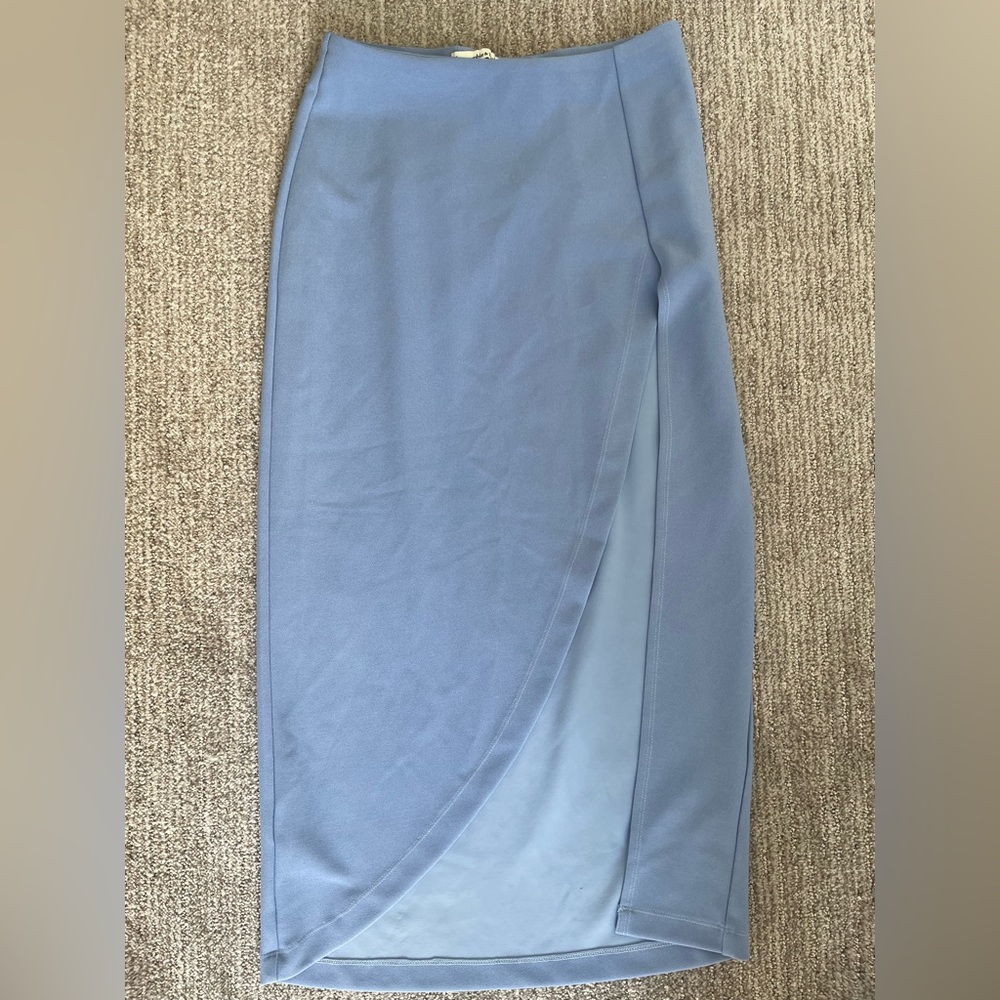 Abercrombie & Fitch Powder Blue Skirt with High Slit